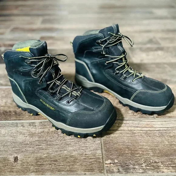Men's Wolverine Bucklin 6” W10075 Black Waterproof Composite Toe Boots! Size 12M - Picture 4 of 8